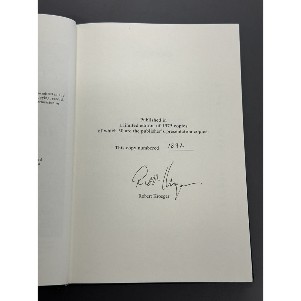 Signed Limited Edition - The Golf Courses of Old Tom Morris: A Look at Early Golf Course Architecture by Robert Kroeger
