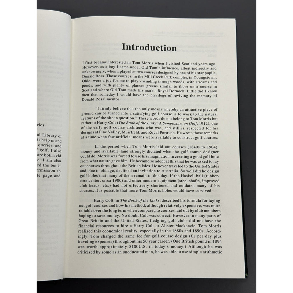 Signed Limited Edition - The Golf Courses of Old Tom Morris: A Look at Early Golf Course Architecture by Robert Kroeger