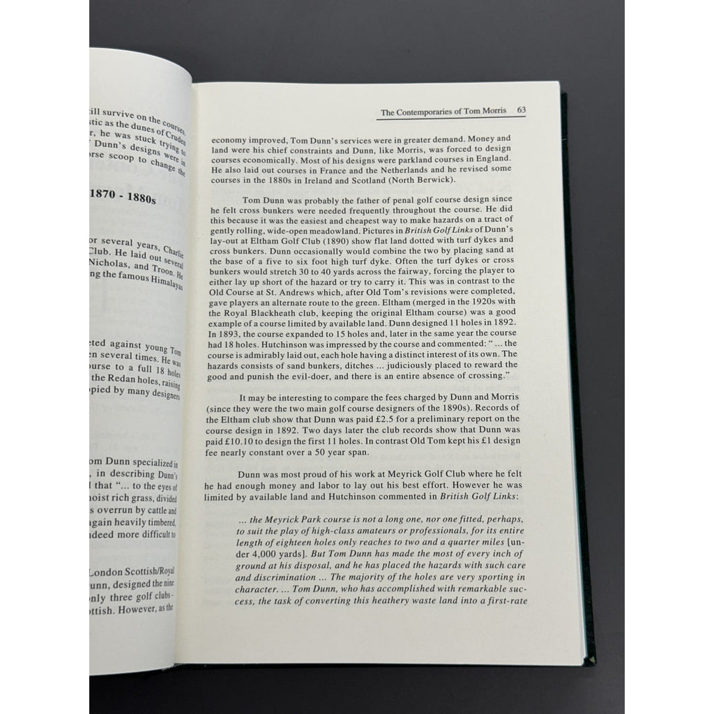 Signed Limited Edition - The Golf Courses of Old Tom Morris: A Look at Early Golf Course Architecture by Robert Kroeger