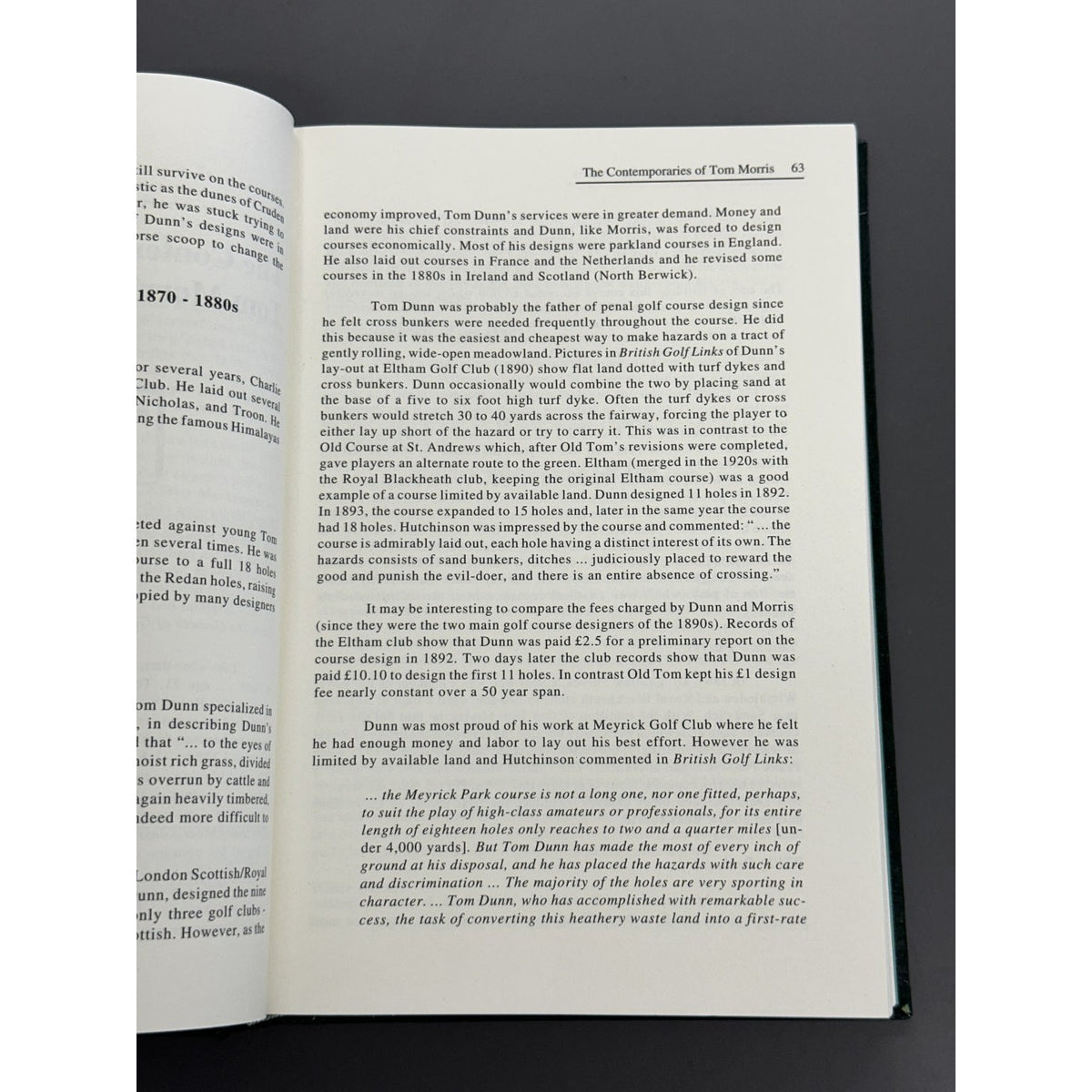 Signed Limited Edition - The Golf Courses of Old Tom Morris: A Look at Early Golf Course Architecture by Robert Kroeger