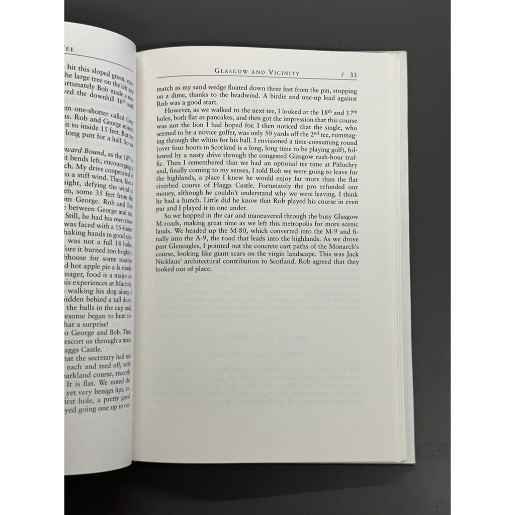 To The 14th Tee: A Pilgrimage to the Links of Scotland by Robert Kroeger - Signed & Inscribed
