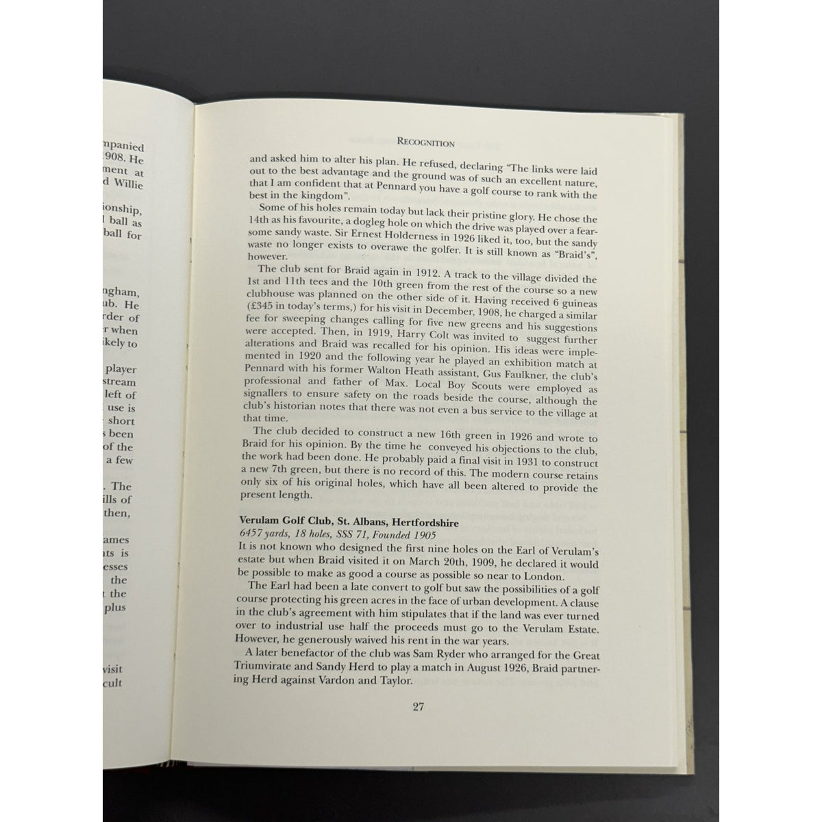 The Golf Courses of James Braid by John F. Moreton - Limited Edition #411/525 - Signed Copy