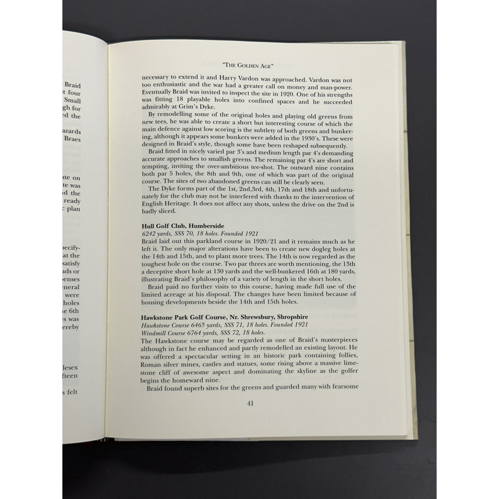 The Golf Courses of James Braid by John F. Moreton - Limited Edition #411/525 - Signed Copy