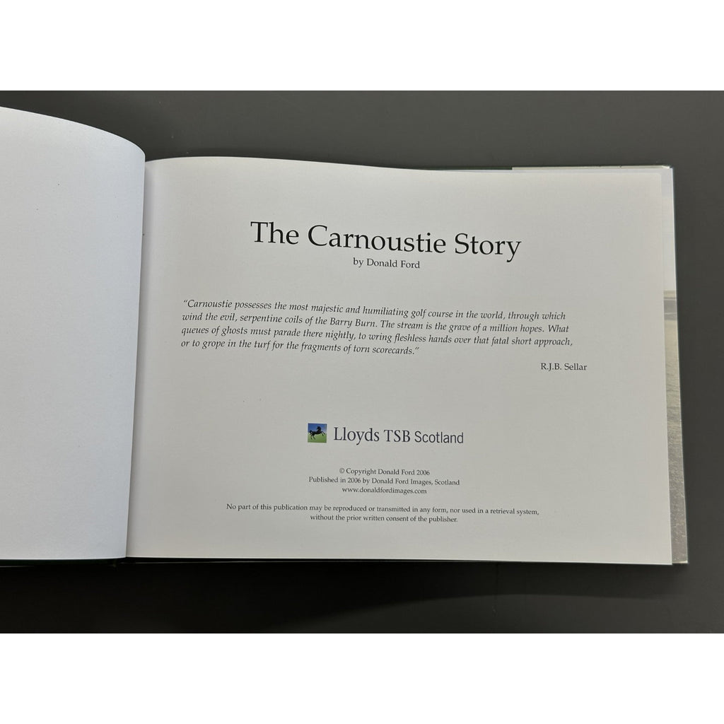 The Carnoustie Story by Donald Ford - Signed Copy