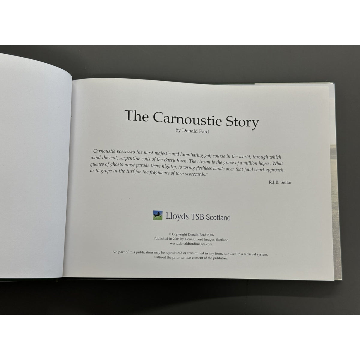 The Carnoustie Story by Donald Ford - Signed Copy