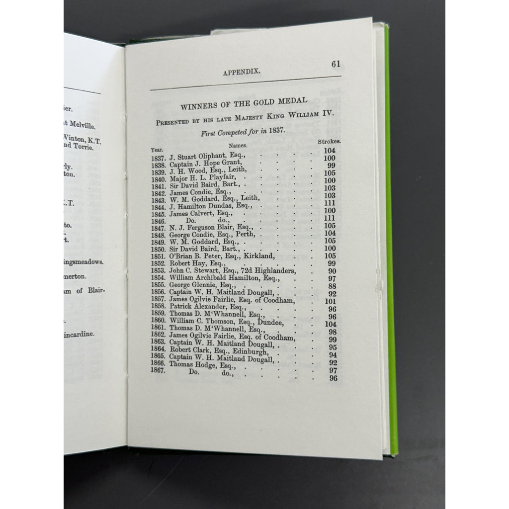 Reminiscences of Golf on St. Andrews Links (1887) by James Balfour