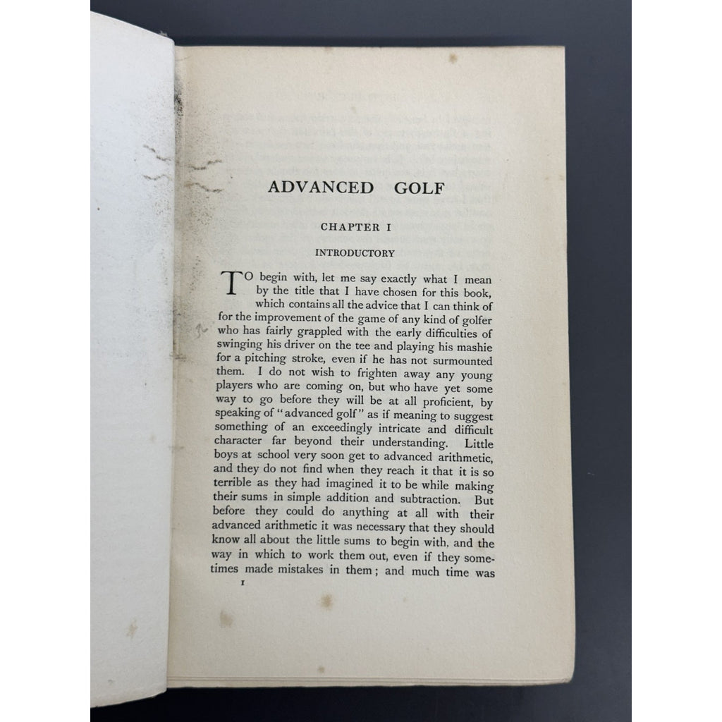 Advanced Golf; or, Hints and Instruction for Progressive Players by James Braid - 1908 - 1st Edition