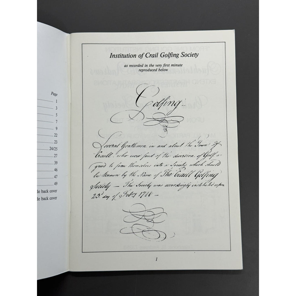 200 Years Crail Golfing Society 1786–1986 by John MacDonald