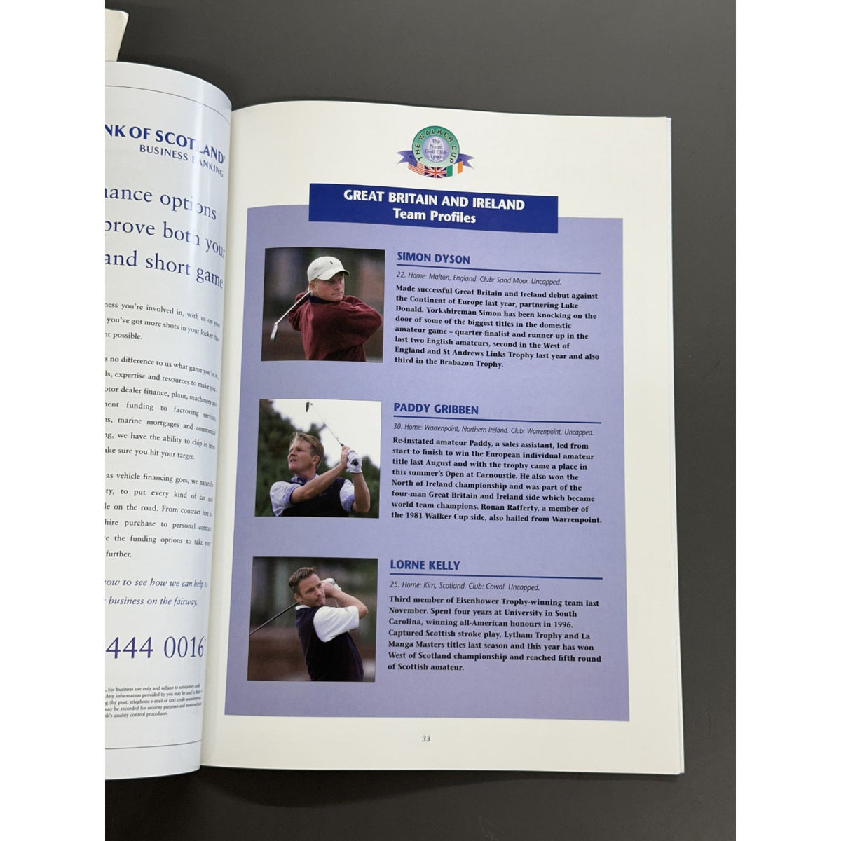 Walker Cup 1999 Official Programme