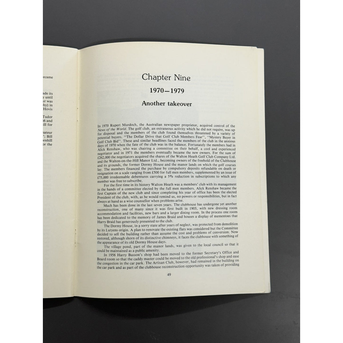 Walton Heath Golf Club - The Story of The First Seventyfive Years by Cyril Hewertson O.B.E.
