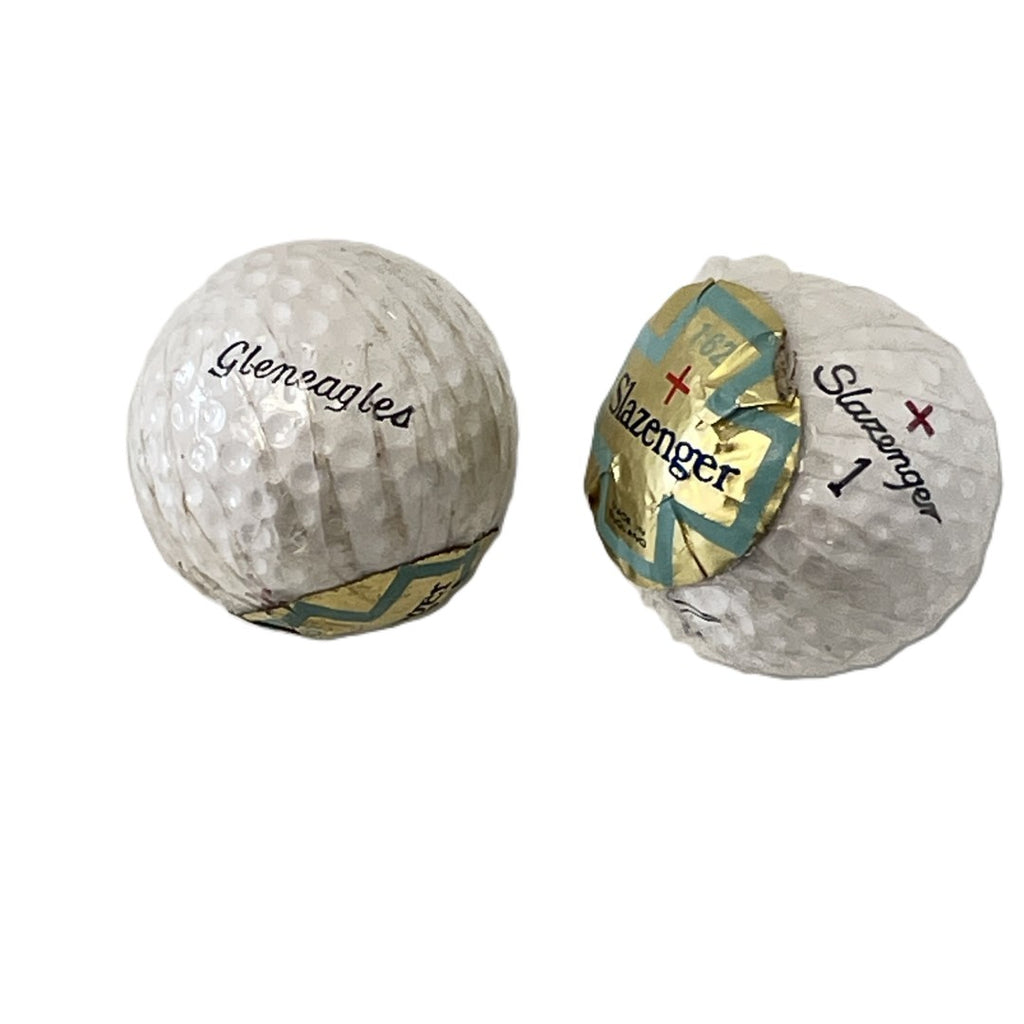 2 x Individually Wrapped Vintage Slazenger + Golf Balls - Gleneagles branded
