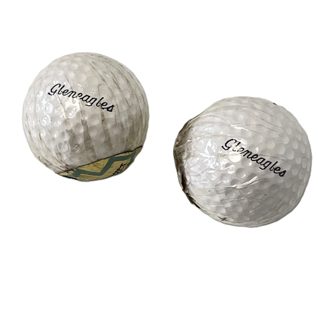 2 x Individually Wrapped Vintage Slazenger + Golf Balls - Gleneagles branded