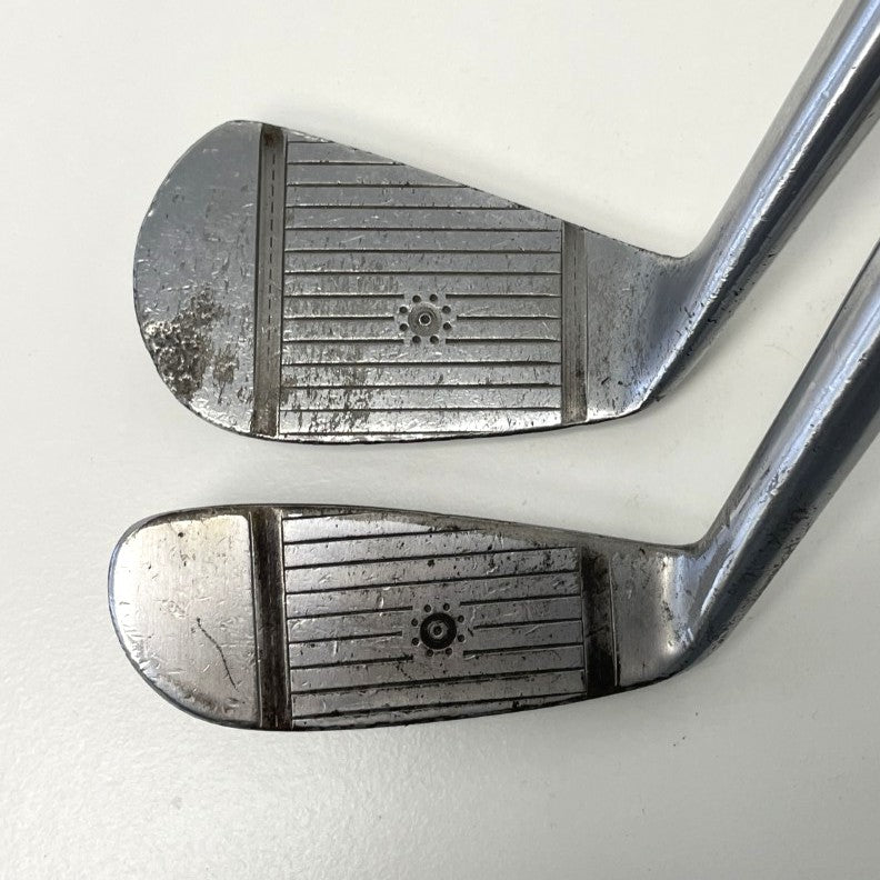 VERY RARE - Full Matching Set - 1920's A.G. Spalding & Bros - KRI-FLITE Sweet Spot Hickory Irons