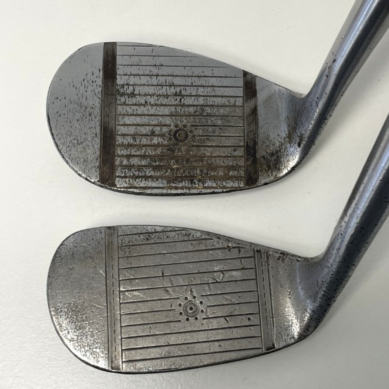 VERY RARE - Full Matching Set - 1920's A.G. Spalding & Bros - KRI-FLITE Sweet Spot Hickory Irons