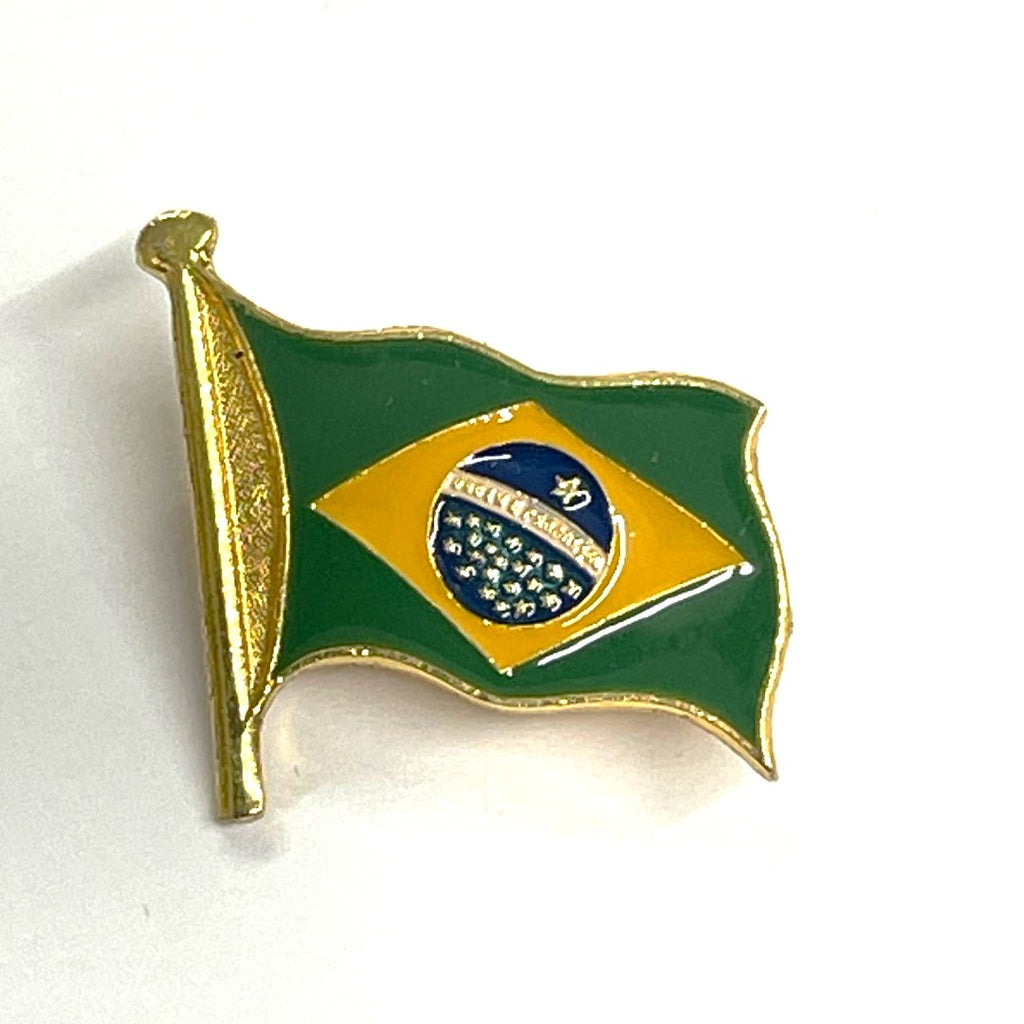 Brazil Flag Enamel Clasp Pin Badge