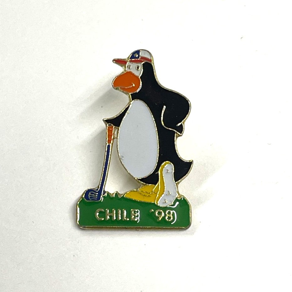 1998 Eisenhower Trophy Chile Golfing Penguin Pin Badge