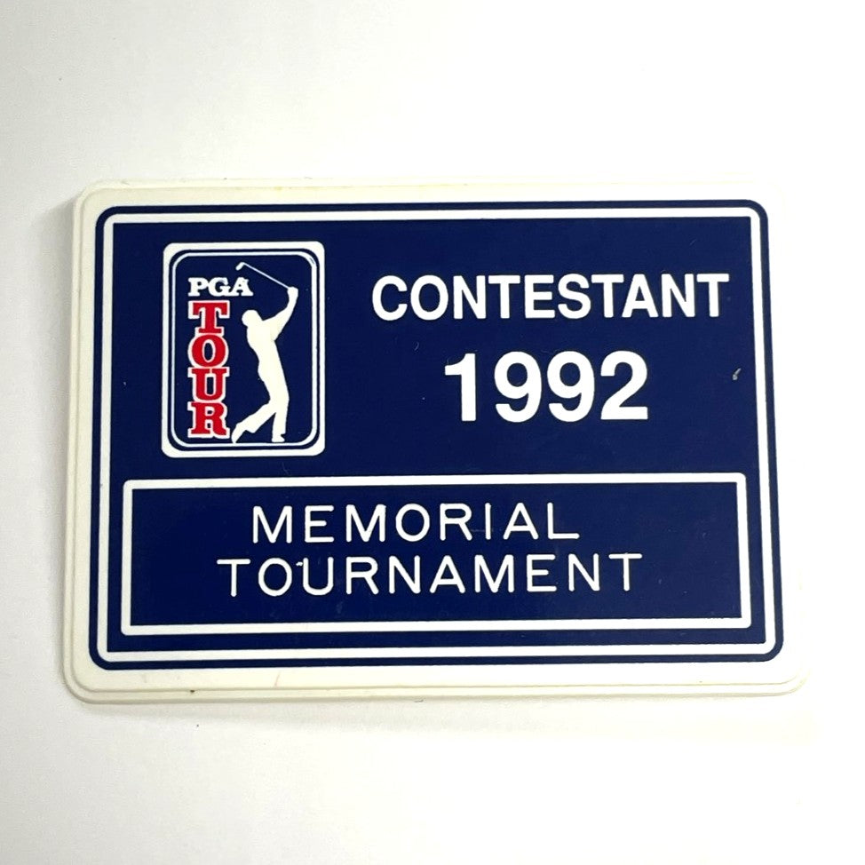 1992 PGA Tour Memorial Tournament Player/Contestant Badge