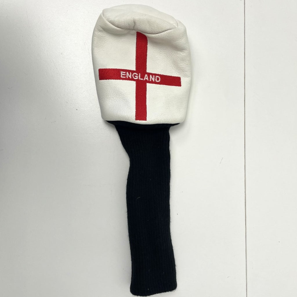 A Set of Leather England Headcovers
