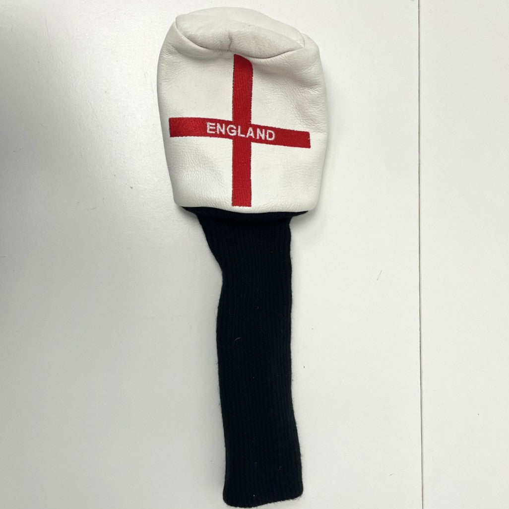 A Set of Leather England Headcovers