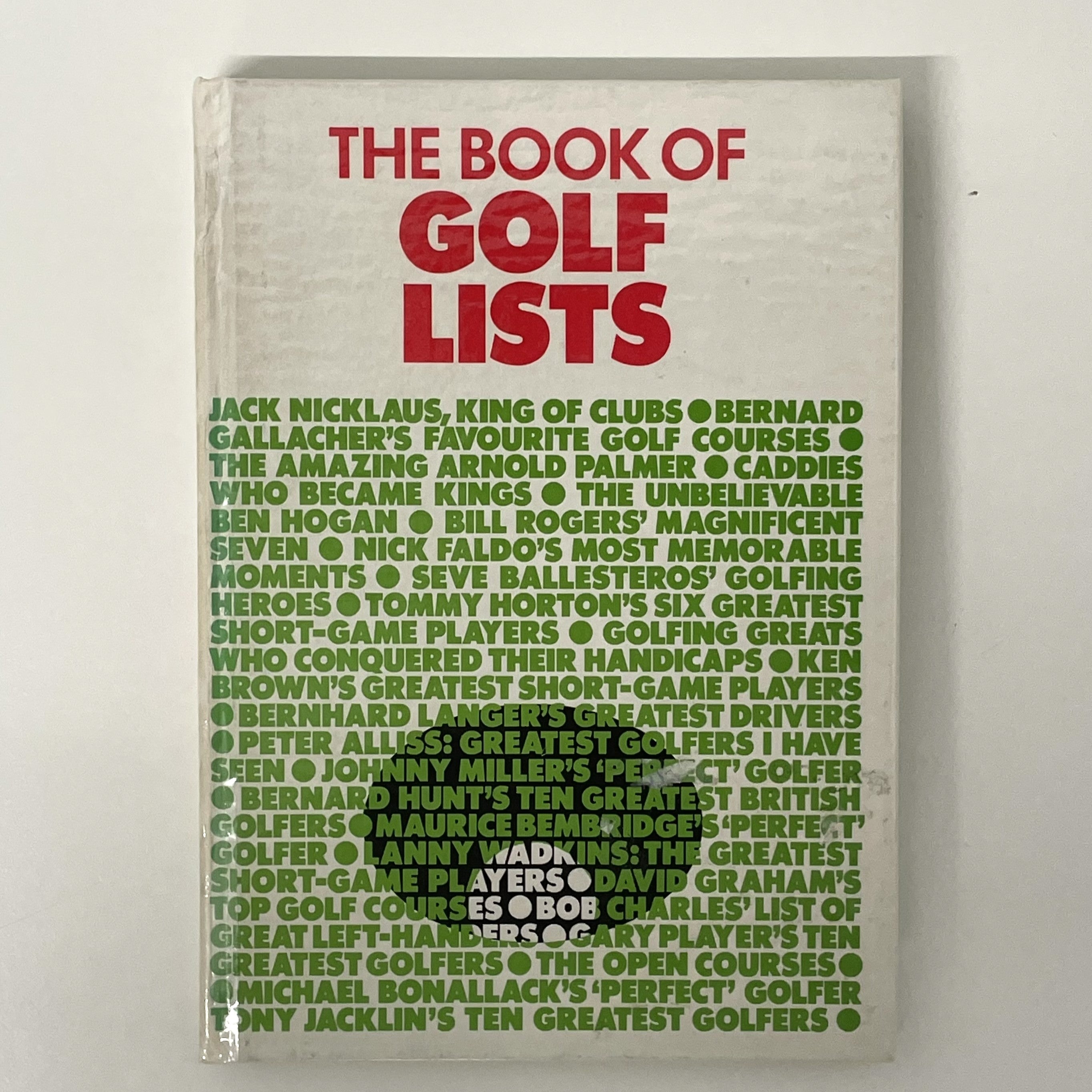 The Book Of Golf Lists Edited by Norman Giller