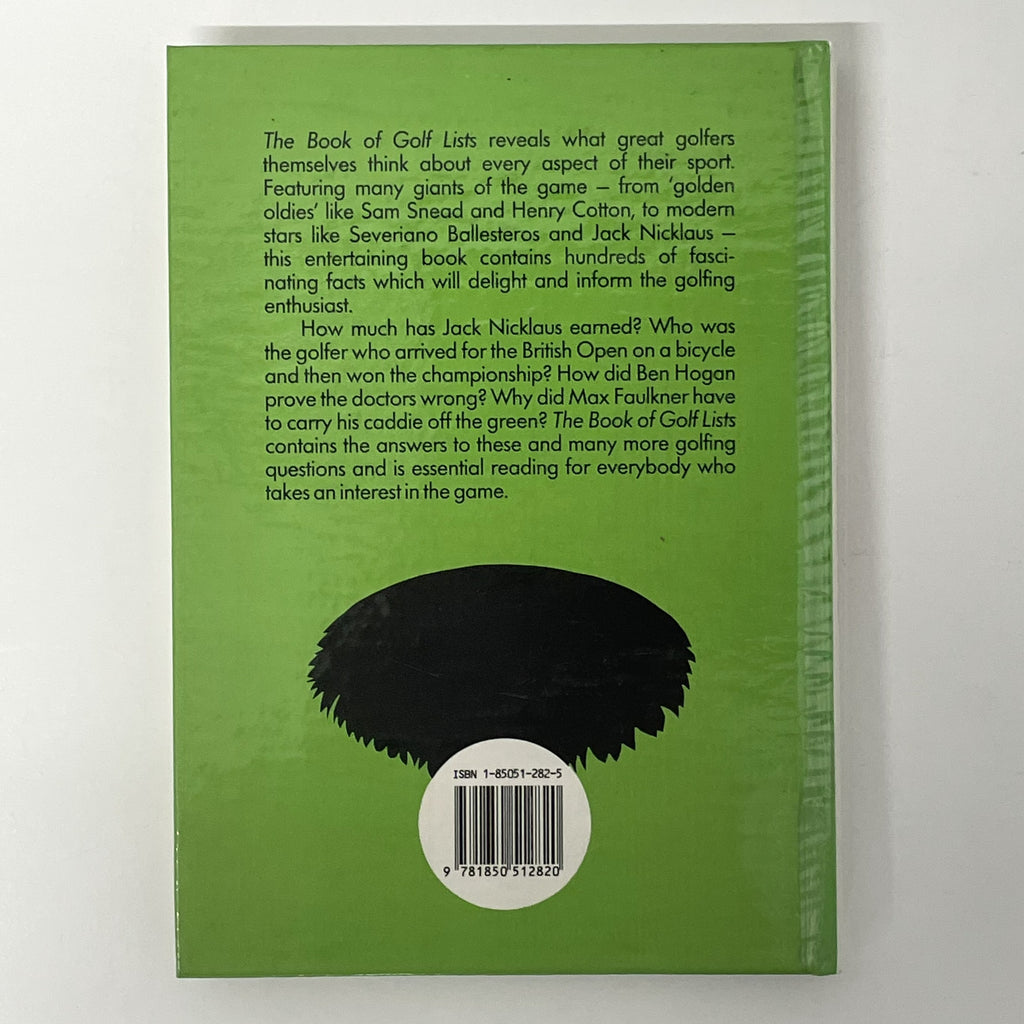 The Book Of Golf Lists Edited by Norman Giller