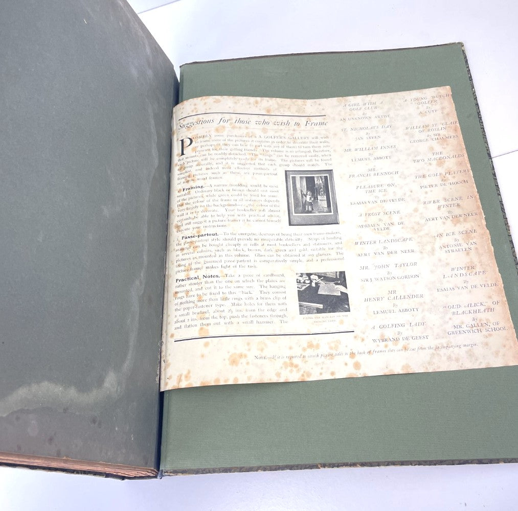 A Golfer's Gallery by Old Masters and introduction by Bernard Darwin - 1920 First Edition