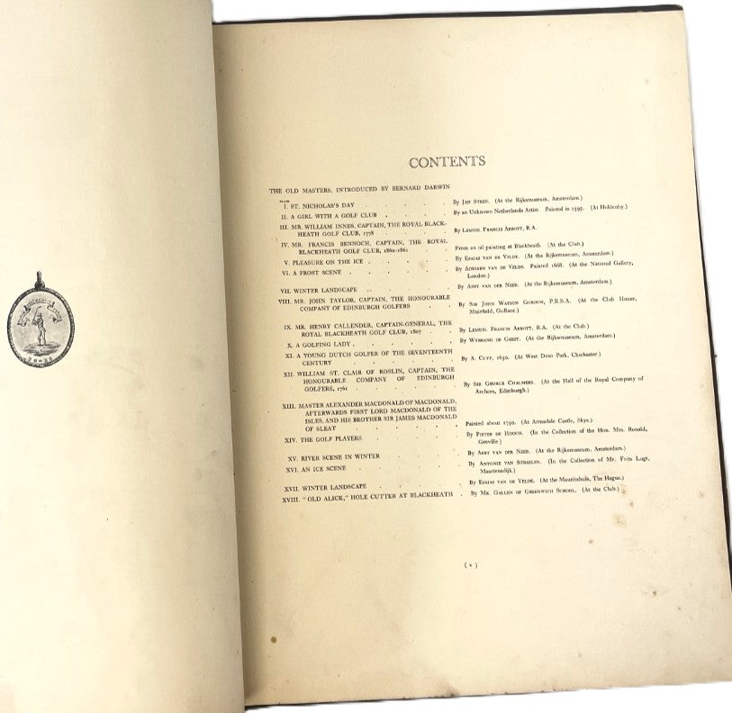 A Golfer's Gallery by Old Masters and introduction by Bernard Darwin - 1920 First Edition