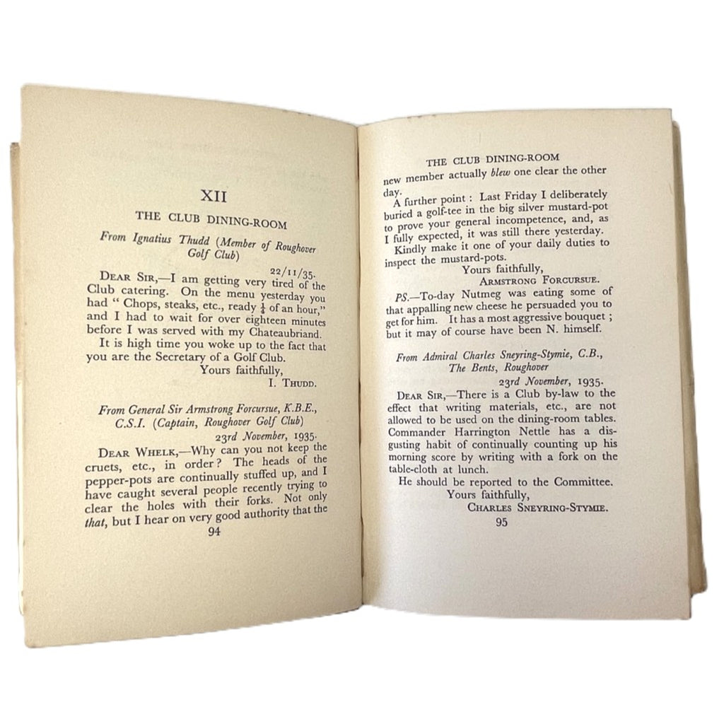 General Forcursue and Co. More Letters to the Secretary of a Golf Club by George C. Nash 1936