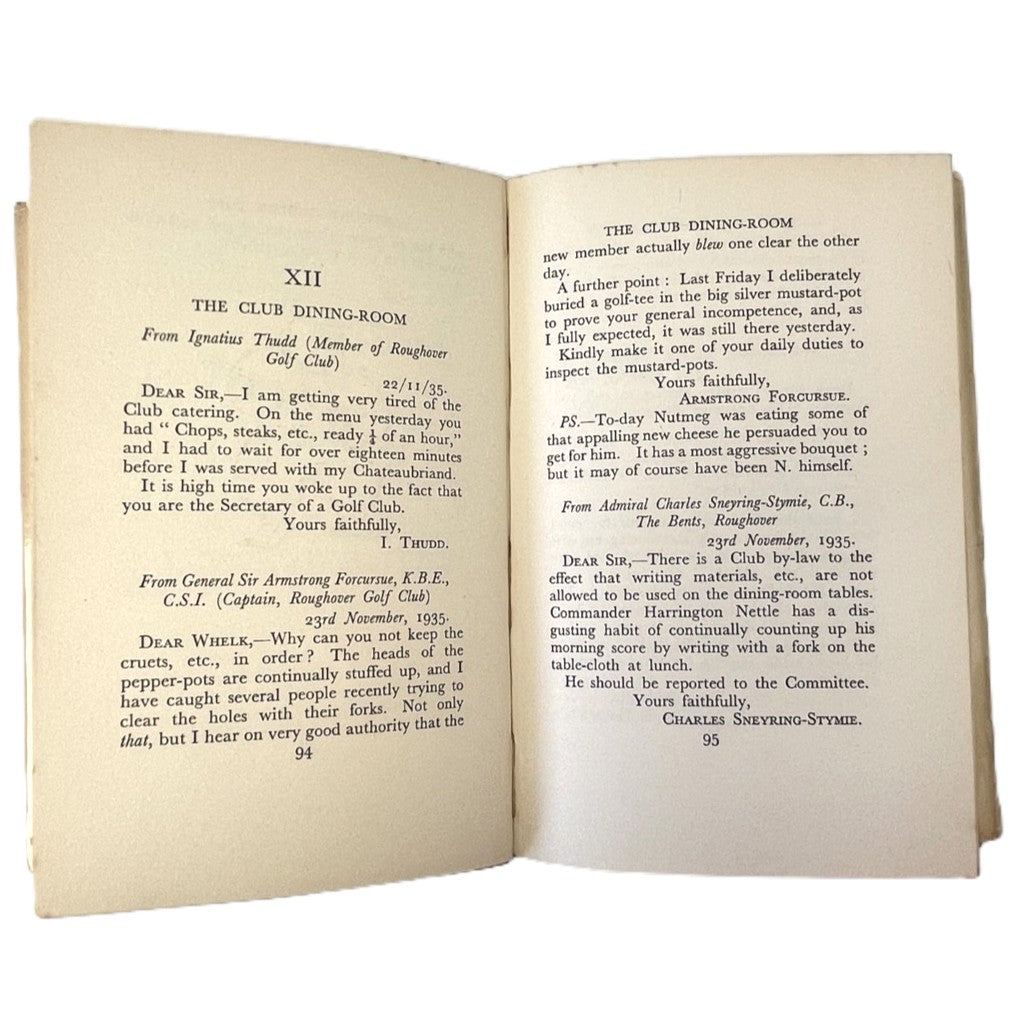 General Forcursue and Co. More Letters to the Secretary of a Golf Club by George C. Nash 1936