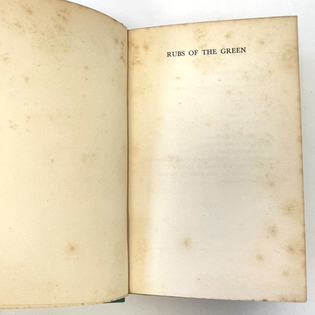 Rubs of the Green by Bernard Darwin - 1936 First Edition