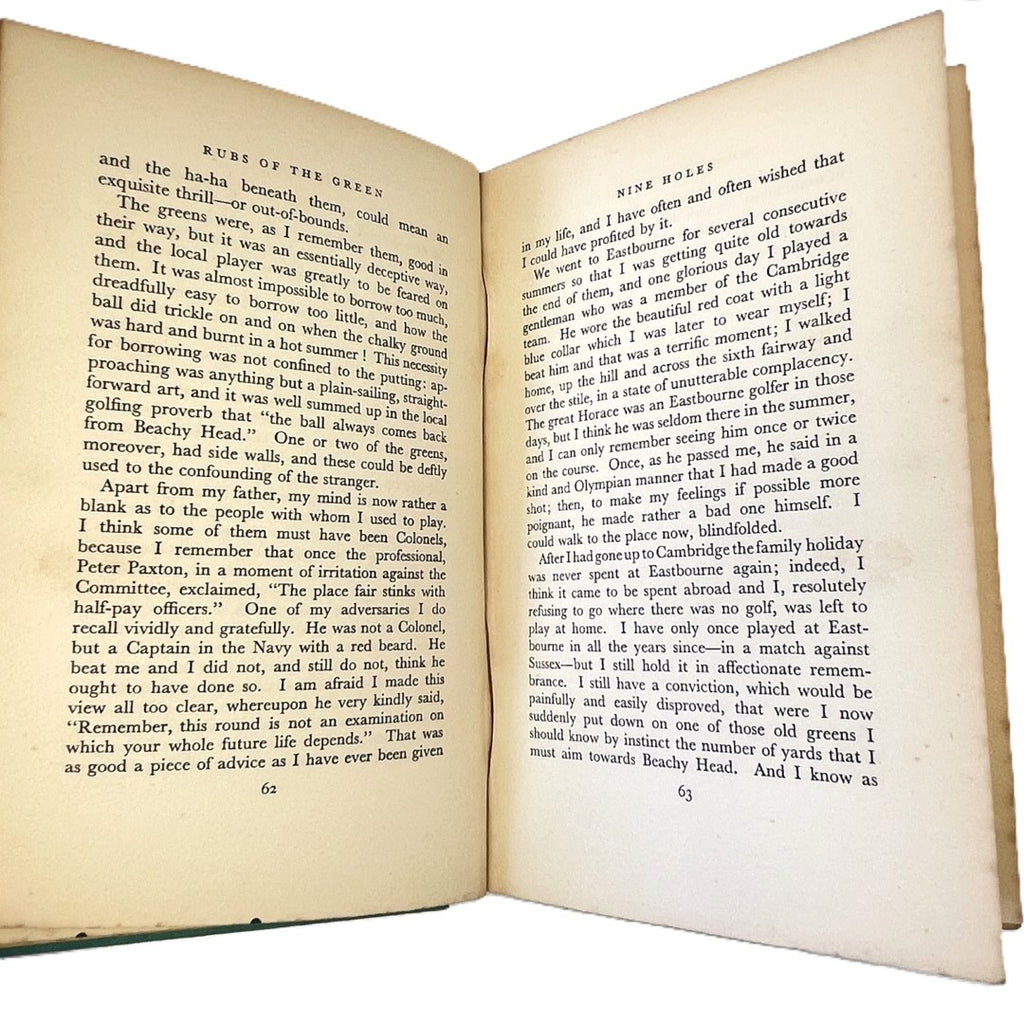 Rubs of the Green by Bernard Darwin - 1936 First Edition
