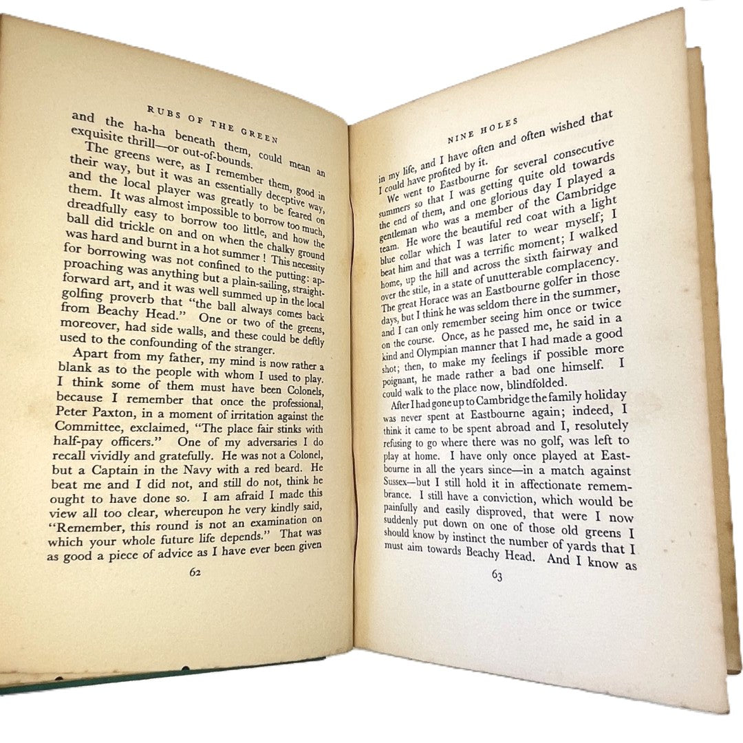 Rubs of the Green by Bernard Darwin - 1936 First Edition