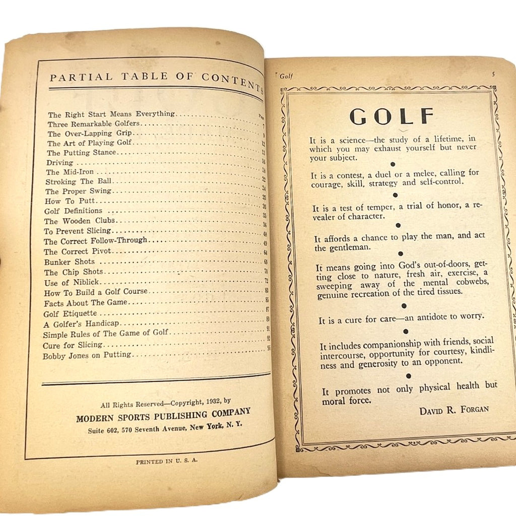 Golf Made Easy by H.B. Martin - 1932