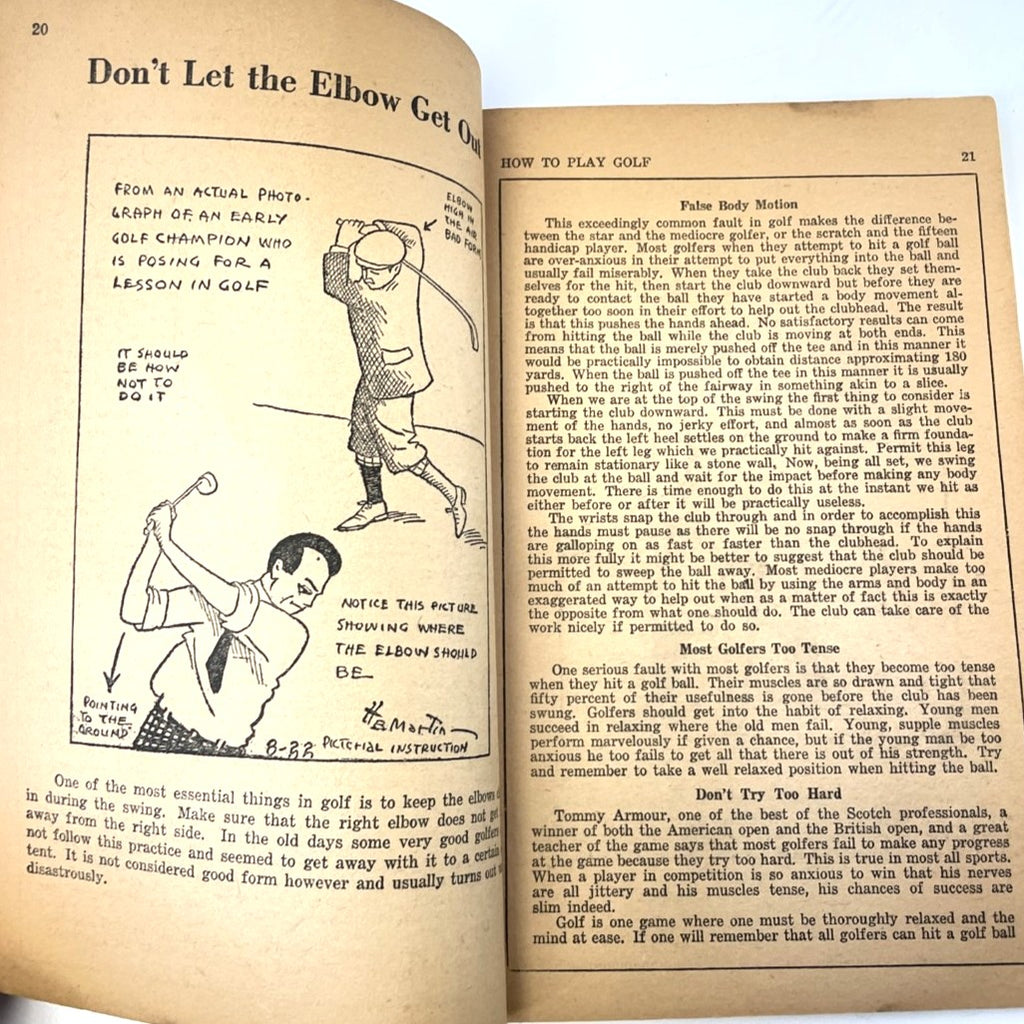 How to Play Golf: An Easy Way to Learn by H.B. Martin - 1936