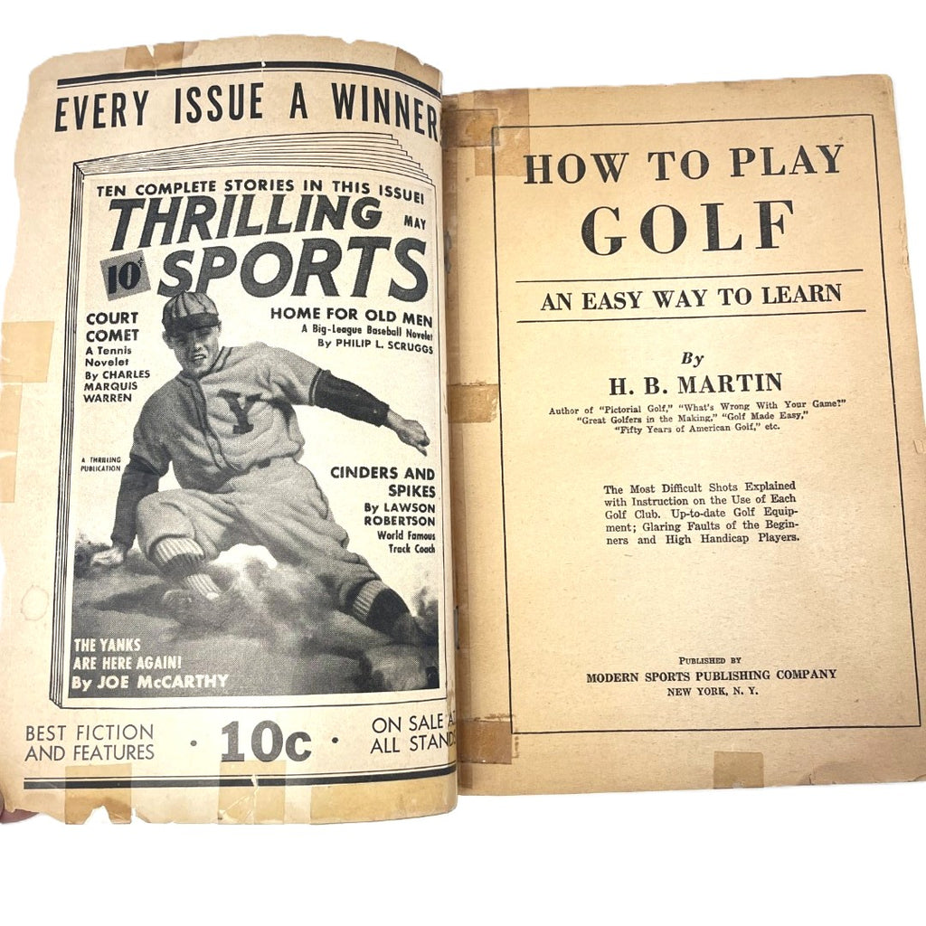 How to Play Golf: An Easy Way to Learn by H.B. Martin - 1936