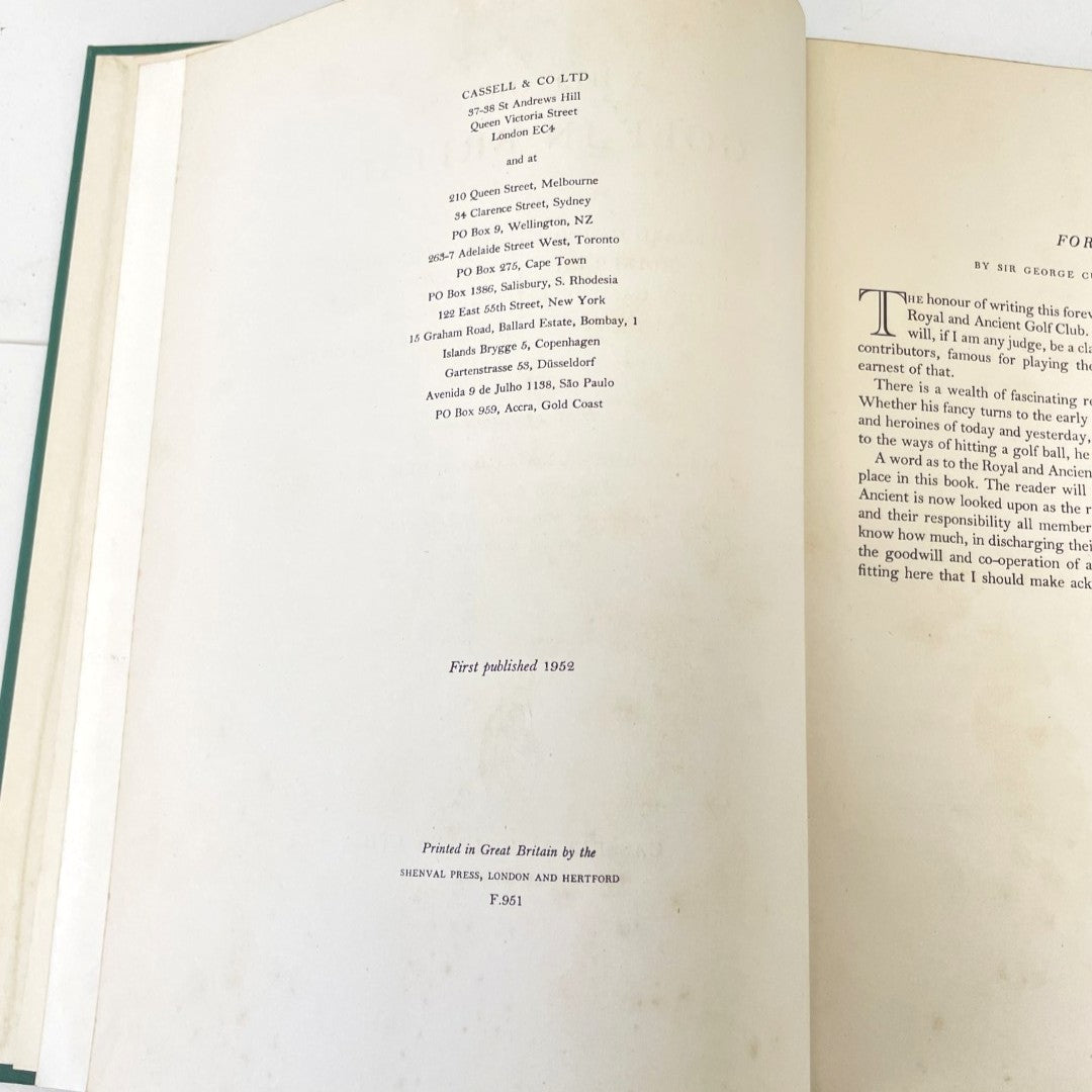 A History of Golf in Britain by Bernard Darwin, Henry Longhurst and Others - 1952 First Edition