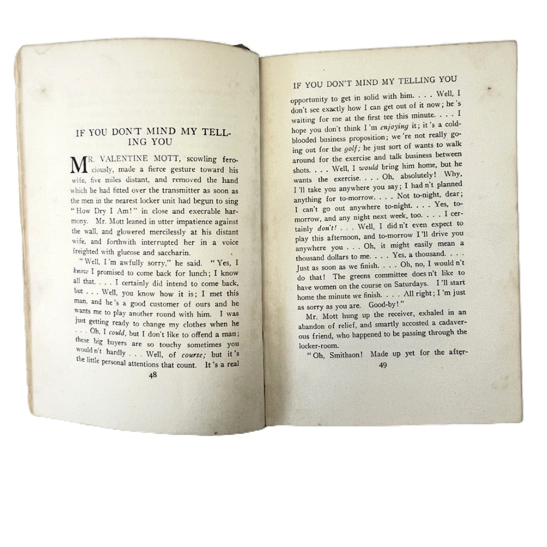 Dormie One: And Other Golf Stories by Holworthy Hall - 1917 First Edition