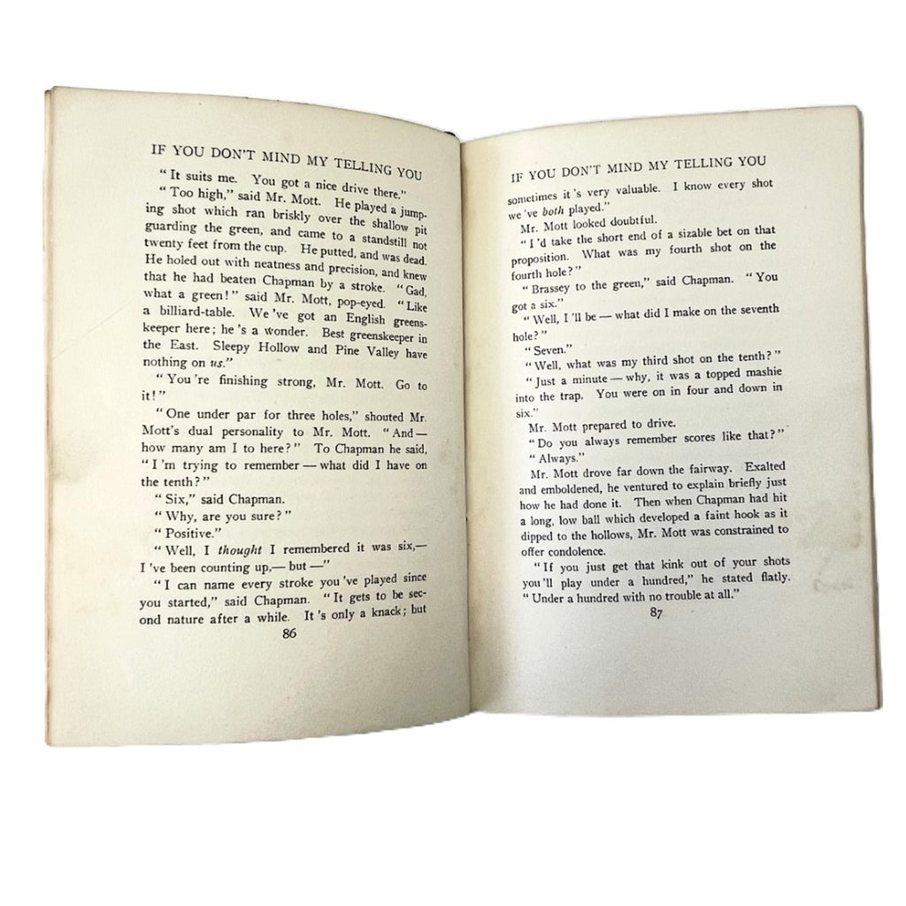 Dormie One: And Other Golf Stories by Holworthy Hall - 1917 First Edition
