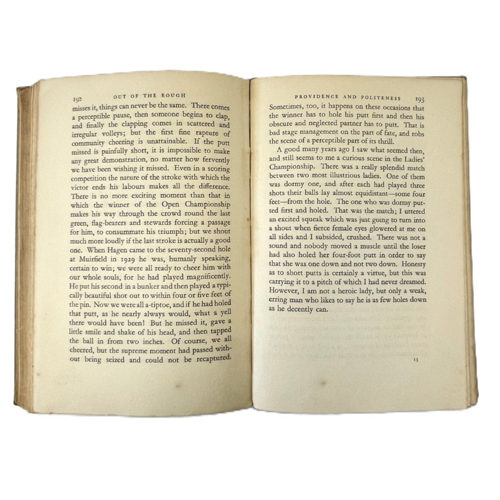 Out of the Rough by Bernard Darwin - 1932 First Edition