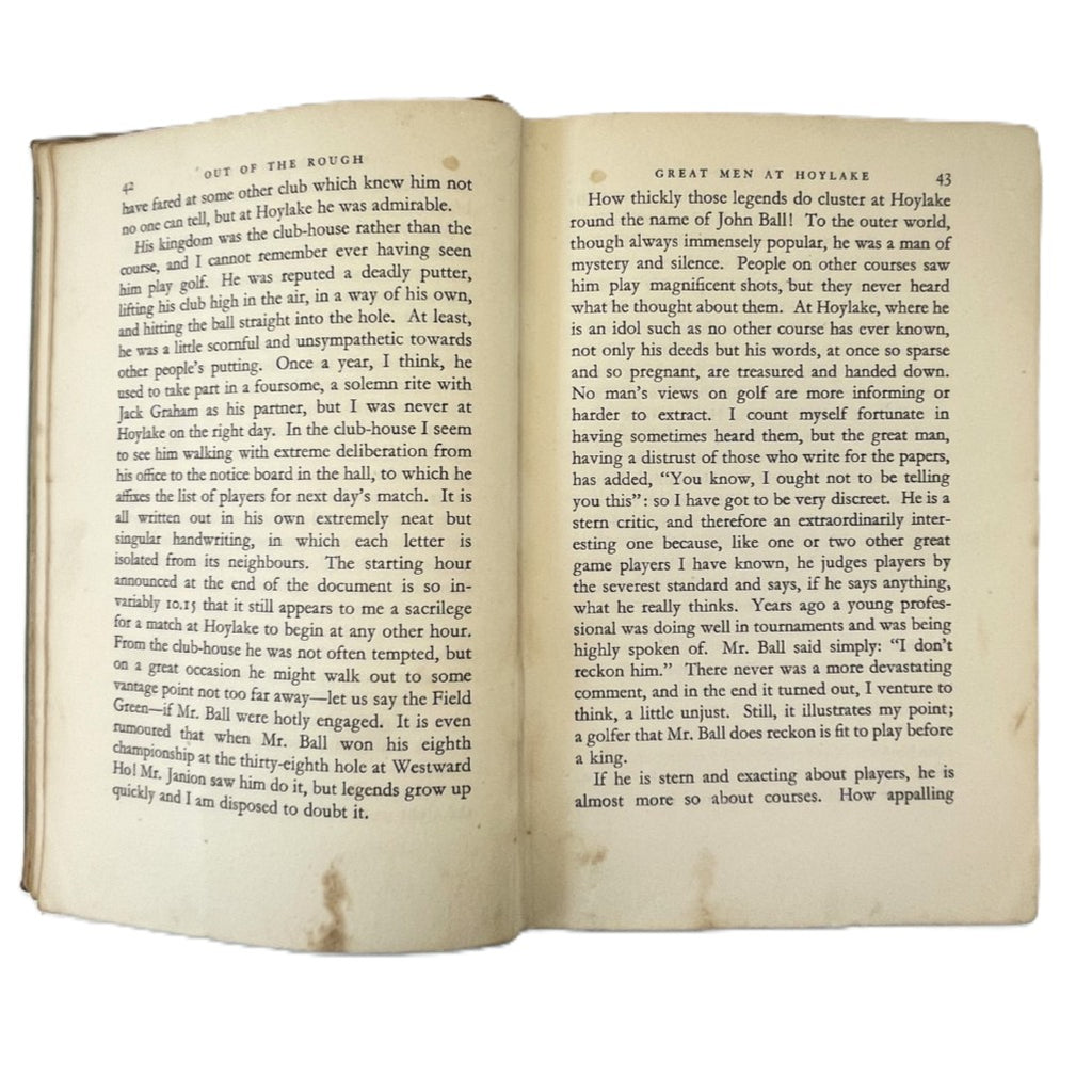 Out of the Rough by Bernard Darwin - 1932 First Edition