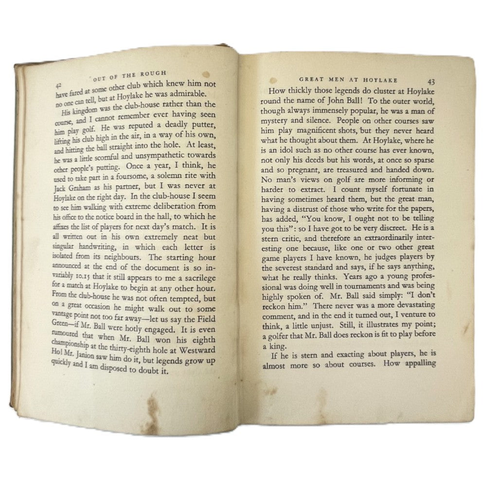 Out of the Rough by Bernard Darwin - 1932 First Edition