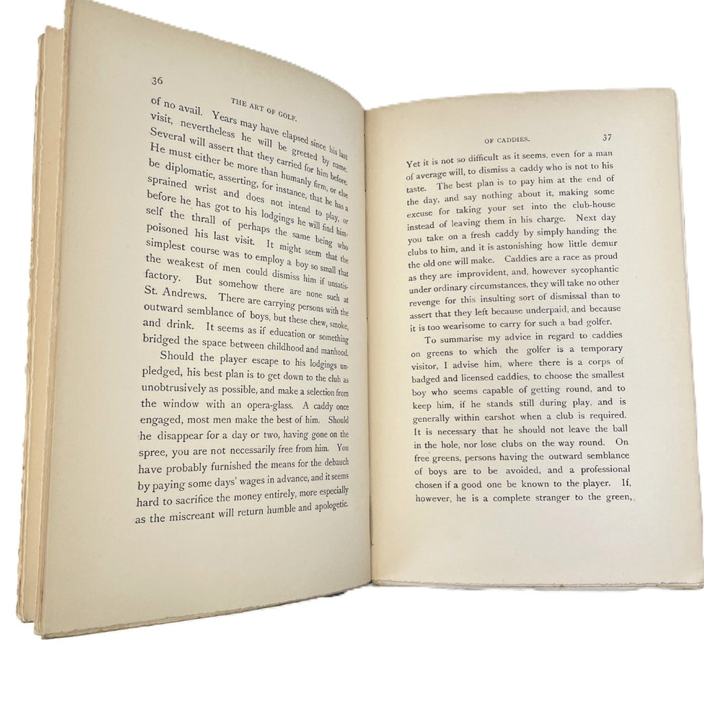 The Art of Golf by Sir W. G. Simpson, Bart. - 1892