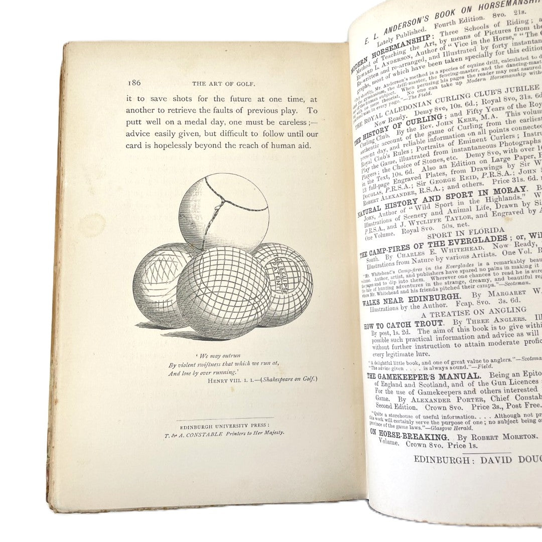 The Art of Golf by Sir W. G. Simpson, Bart. - 1892