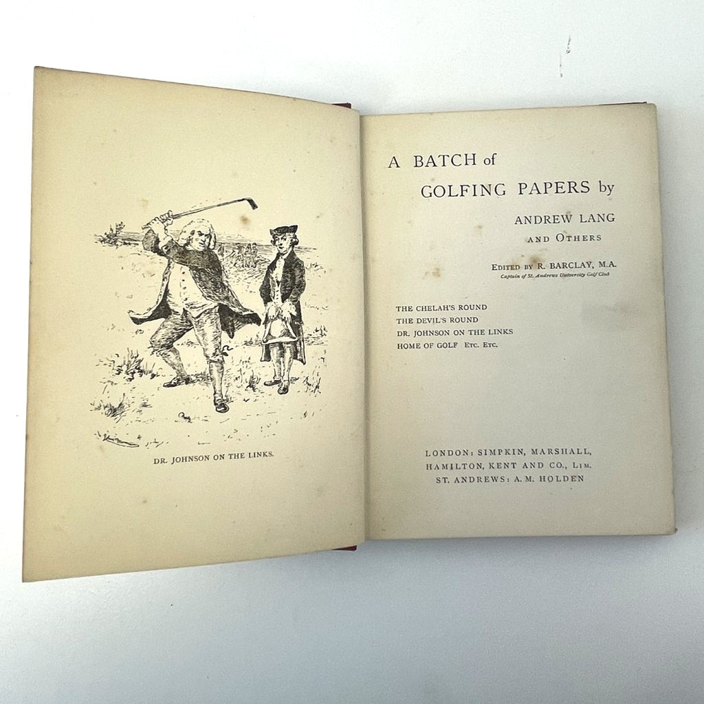 A Batch of Golfing Papers by Andrew Lang and Others - 1892 First Edition