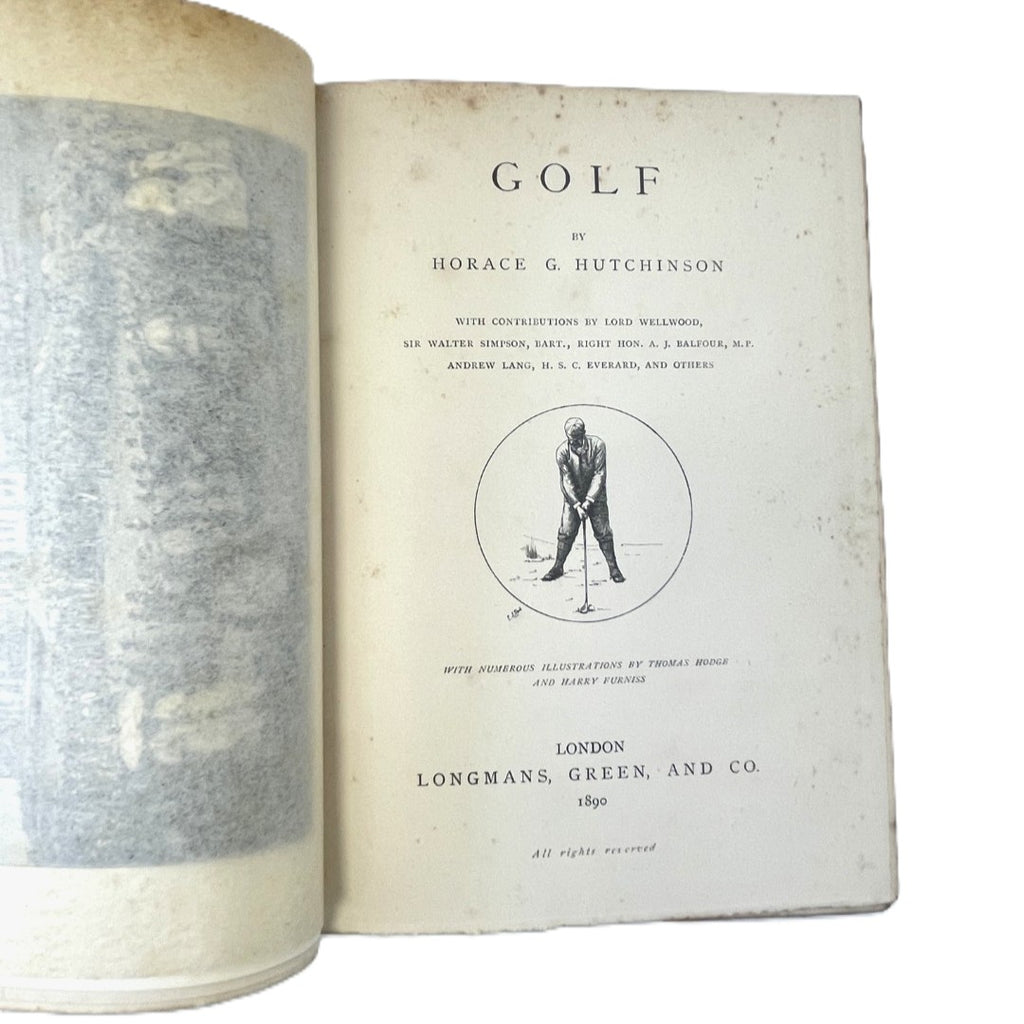 The Badminton Library: Golf by Horace G. Hutchinson - 1890 First Edition