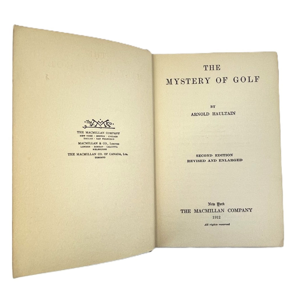 The Mystery Of Golf by Arnold Haultain - 1912