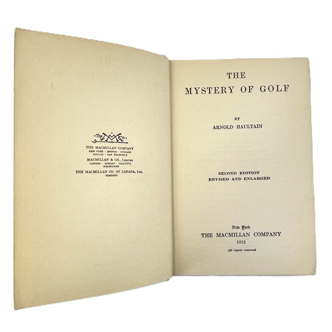 The Mystery Of Golf by Arnold Haultain - 1912