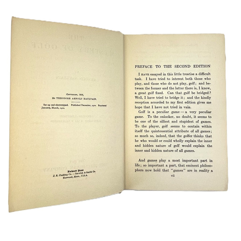 The Mystery Of Golf by Arnold Haultain - 1912