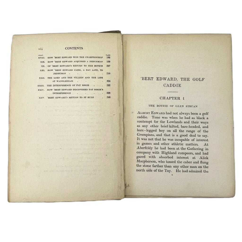 Bert Edward The Golf Caddie by Horace Hutchinson - 1903 First Edition