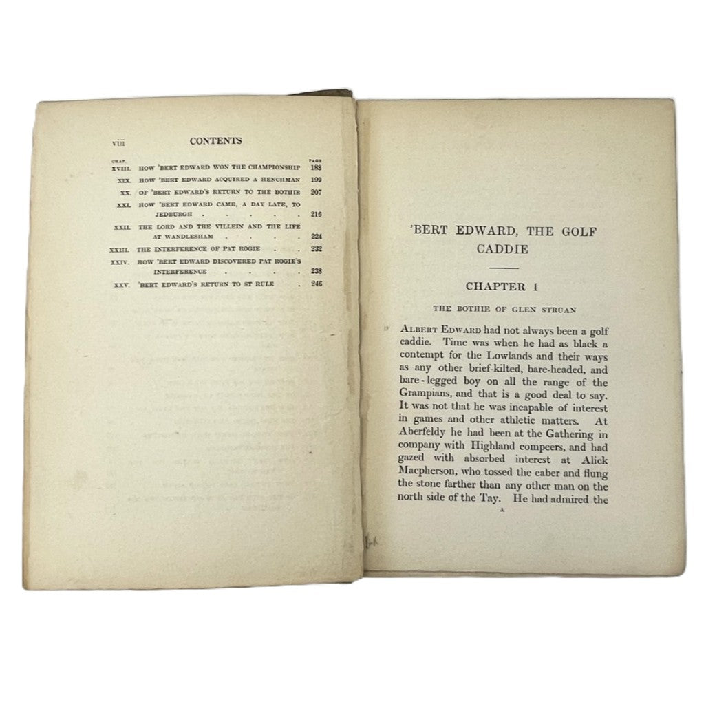 Bert Edward The Golf Caddie by Horace Hutchinson - 1903 First Edition
